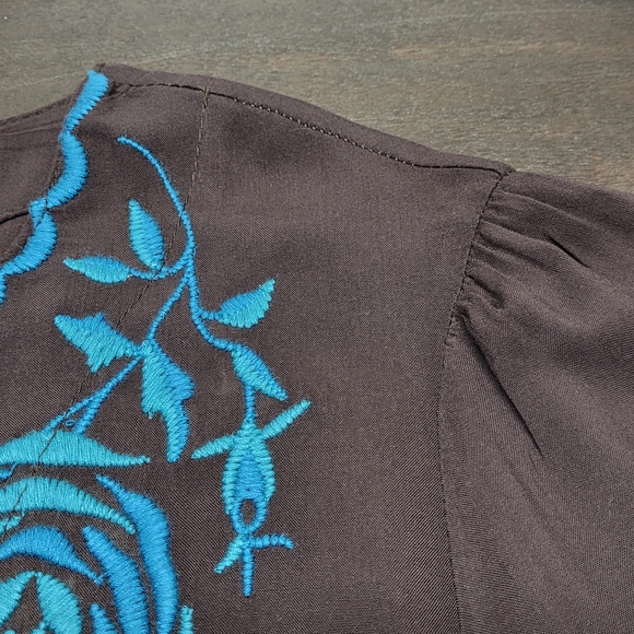 Double D Ranch Cactus Rose Boho Western Top Size Small - Picture 13 of 15